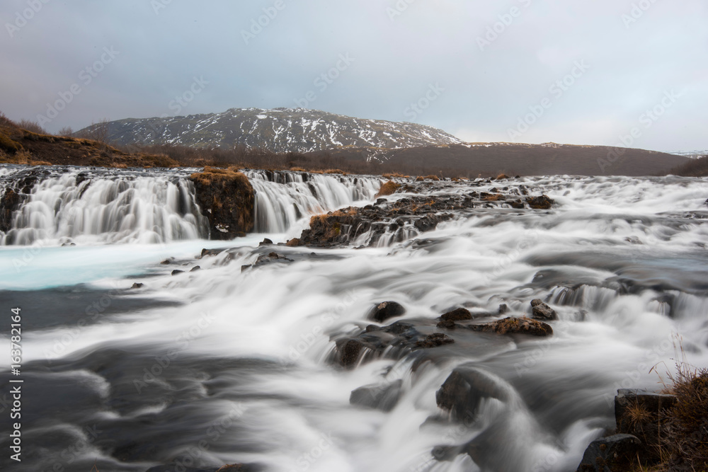 Bruarfoss waterfall in Iceland, long exposure Bruarfoss waterfall in Iceland, long exposure
