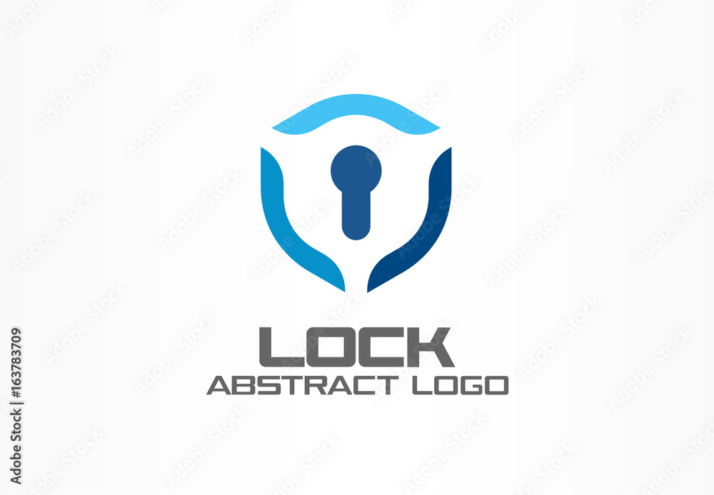 Abstract logo for business company. Corporate identity design element. Guard, shield lock, secure agency logotype idea. concept. real estate insurance, protection, security concept. Color Vector icon Abstract logo for business company. Corporate identity design element. Guard, shield lock, secure agency logotype idea. concept. real estate insurance, protection, security concept. Color Vector icon