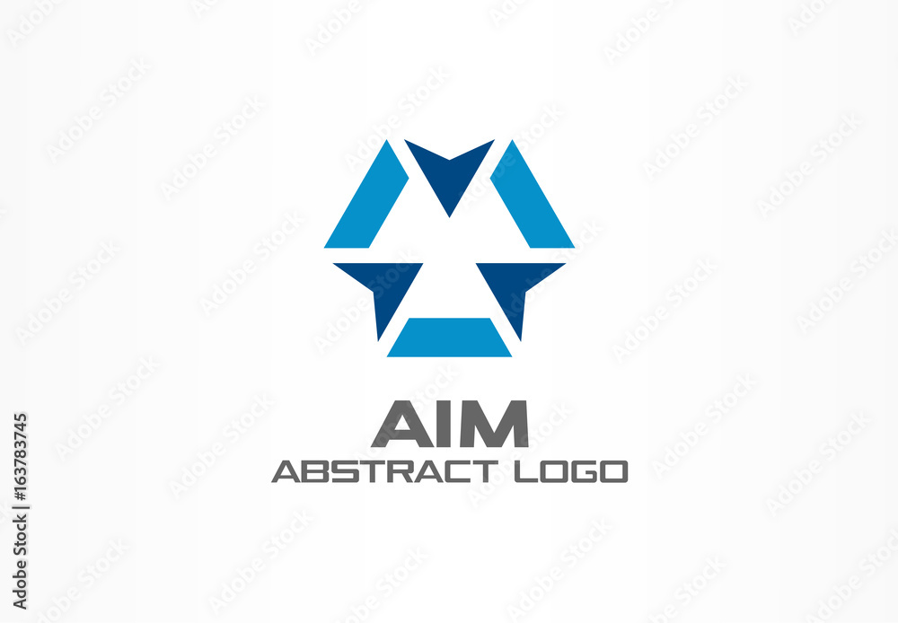 Abstract logo for business company. Corporate identity design element. Camera focus, frame epicenter, gun crosshair center logotype idea. Core, weapon target, goal concept. Colorful Vector icon Abstract logo for business company. Corporate identity design element. Camera focus, frame epicenter, gun crosshair center logotype idea. Core, weapon target, goal concept. Colorful Vector icon