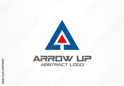 Free Download Abstract business company logo. Corporate identity design element. Technology, market, bank logotype idea. Connected arrow up, growth, progress integrate and success concept. Vector interaction icon - GFXLoad