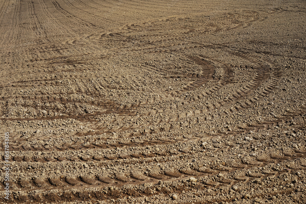Naklejka premium soil preparation in Agriculture