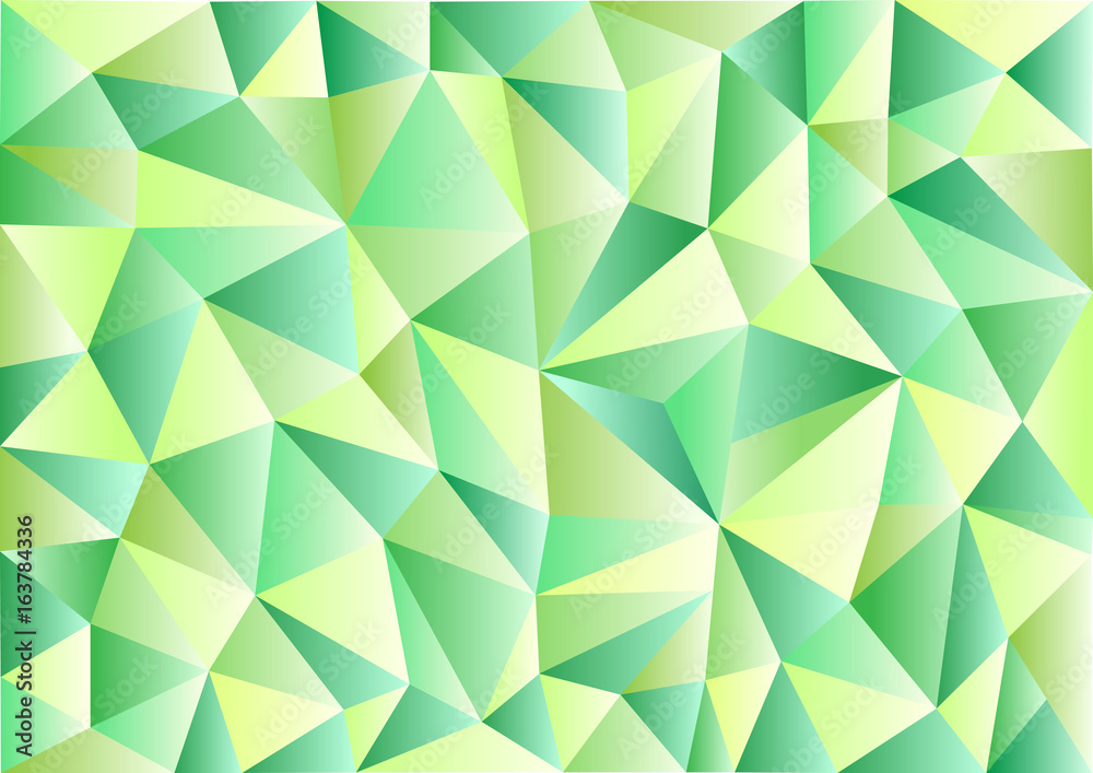 Obraz premium Green background in style Low Poly, geometric background, vector illustration