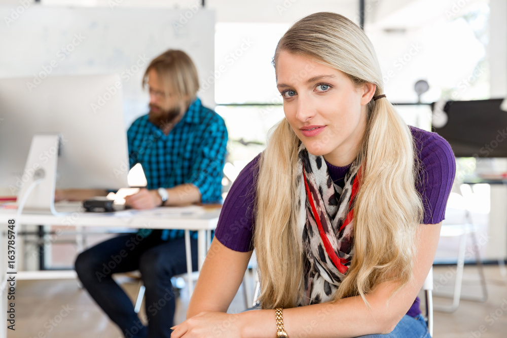 Young woman in office Young woman in office
