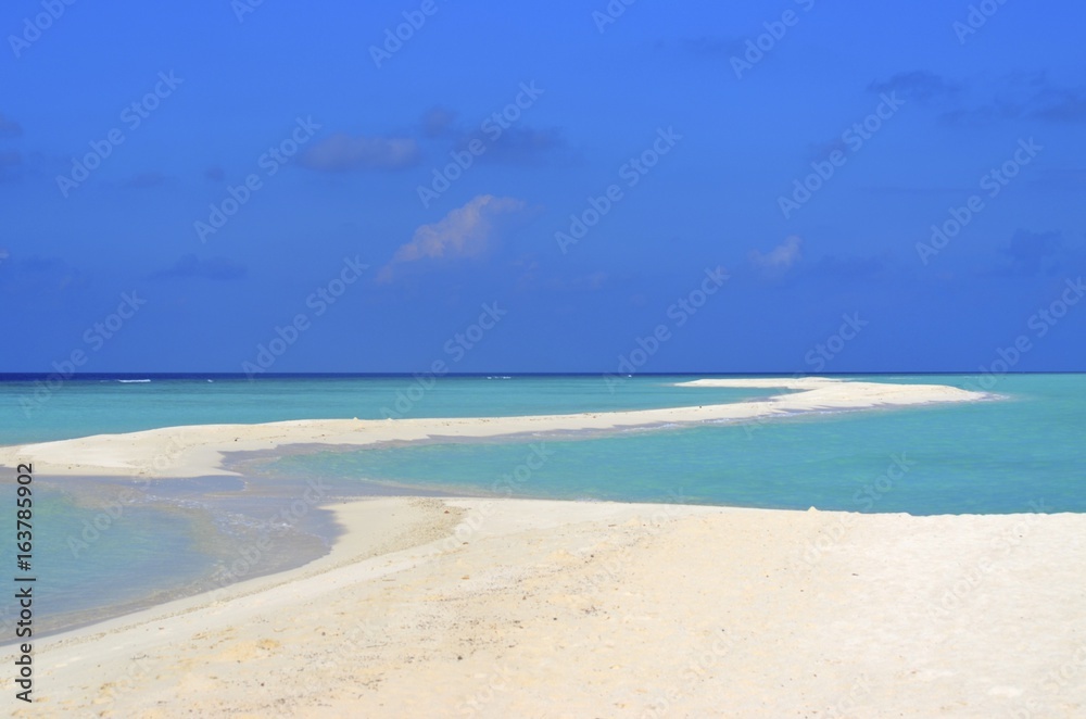 ciel plage sable mer océan eau ile bleu vacances tropical 