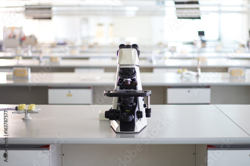 light microscope in laboratory room