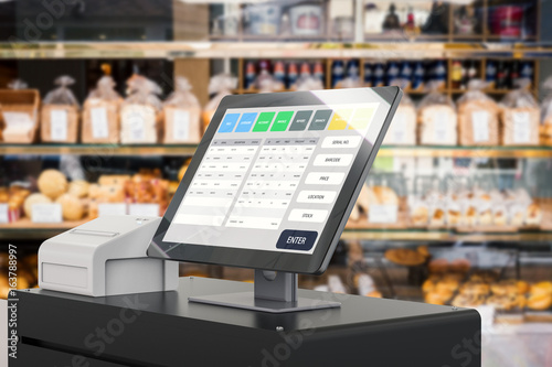 Fotografie point of sale system for store management