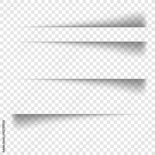 Transparent realistic paper shadow effects on a checkered background.