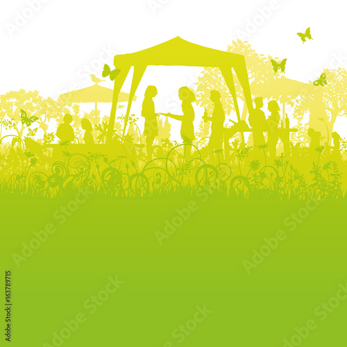 Großes Gartenfest im Garten