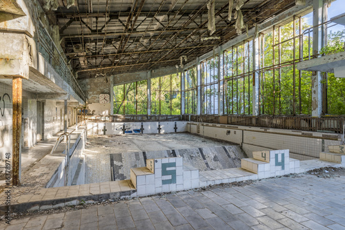Swimming pool of Pripyat (Chernobyl Exclusion Zone)