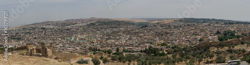 Panorama of the Fes (Fez) medina old town - one of the ancient Imperial cities in Morocco © smoke666