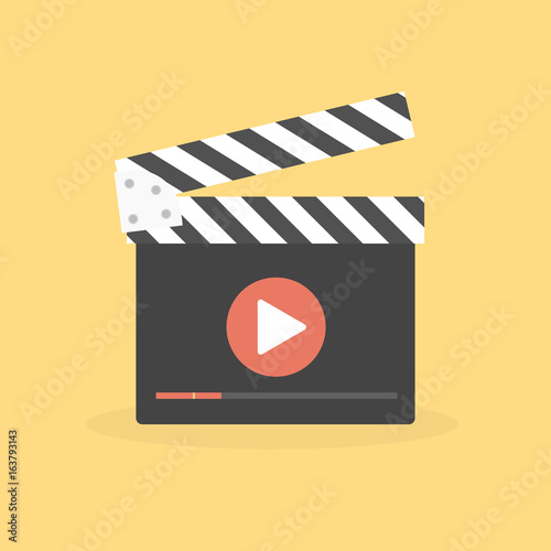 Film production concept vector illustration. Movie production icon in flat style.