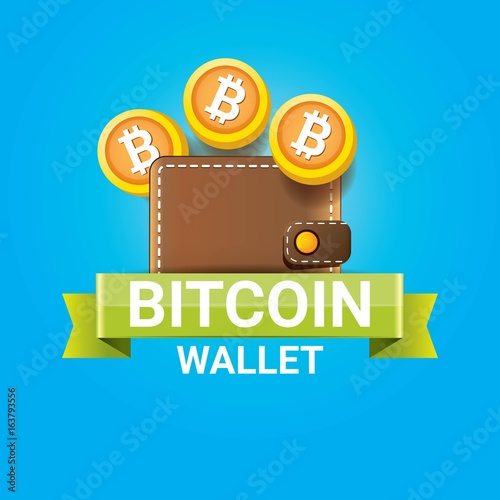 vector bitcoin wallet icon with coins