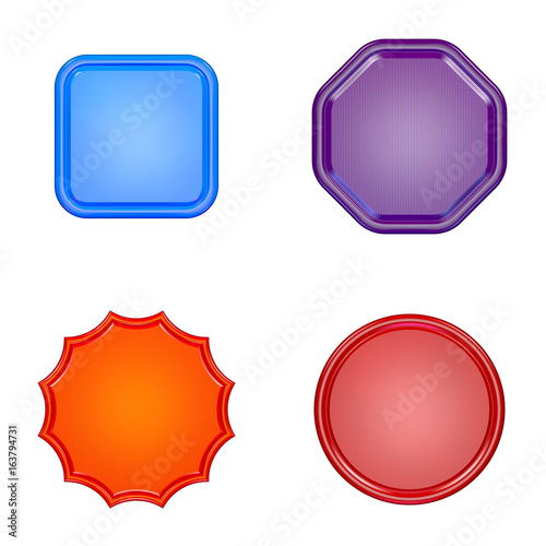 Blank badge set. Isolated o...