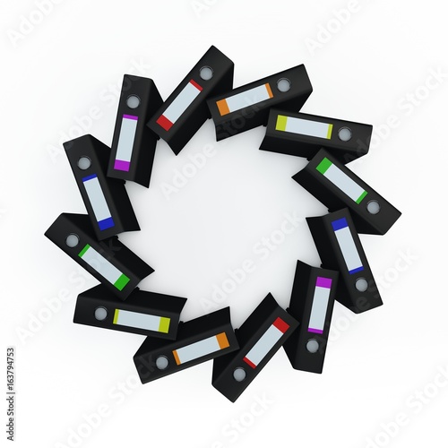 File folders.Isolated on wh...