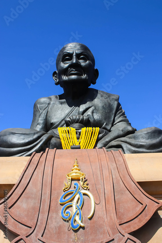 Closeup of Luang Phor Tuad Statue at Wat Huai Mongkhon, Hua Hin photo
