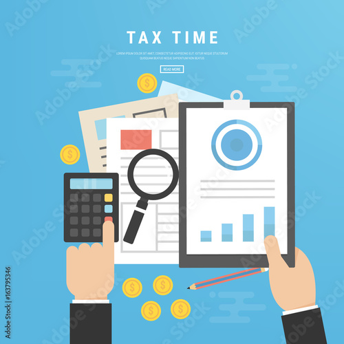Vector tax day design,payment. Government and State taxes.