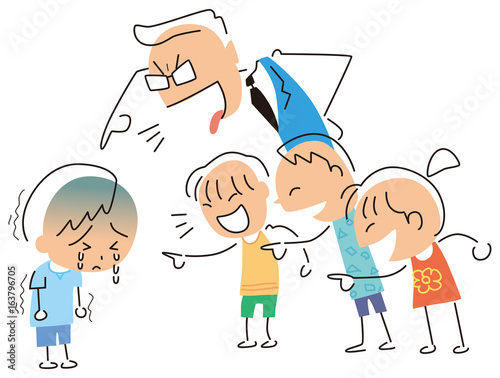 イジメを行う先生と生徒