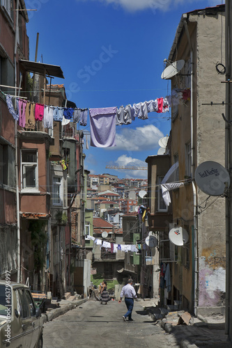 Canvas Print Old house in municipality of Belediye in Istanbul