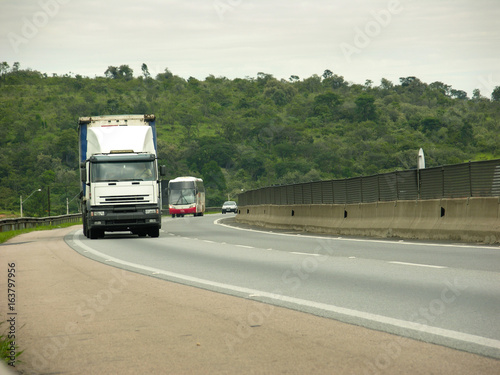 truck bus and car