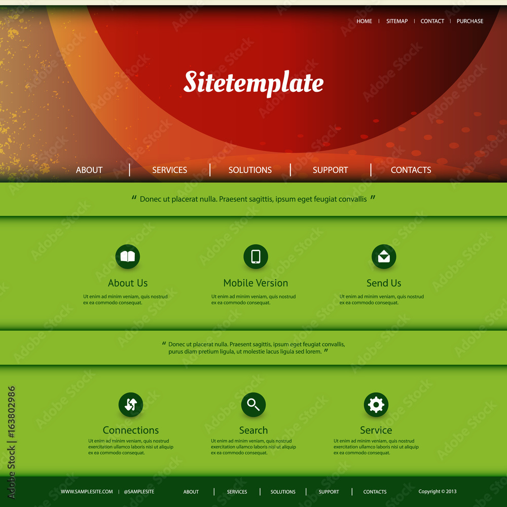 Naklejka premium Website Template 