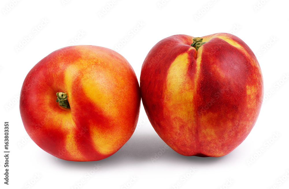 Nectarine fruit isolated on the white background. Nectarine fruit isolated on the white background.