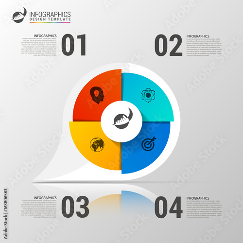 Business concept with 4 options. Infographic design. Vector