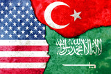 Cracks and flags: Saudi Arabia, United States, Turkey