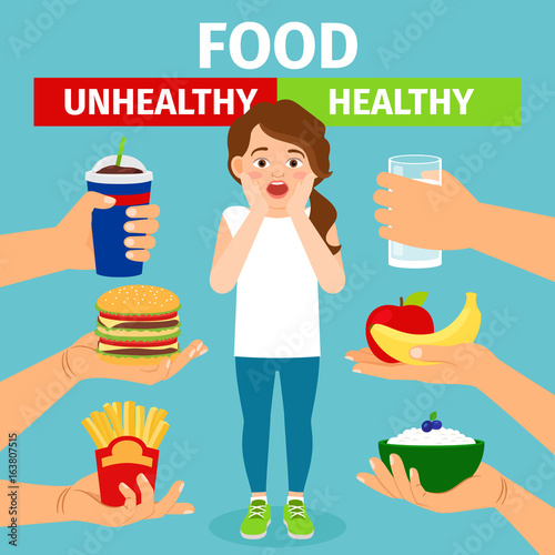 Healthy and unhealthy food choice