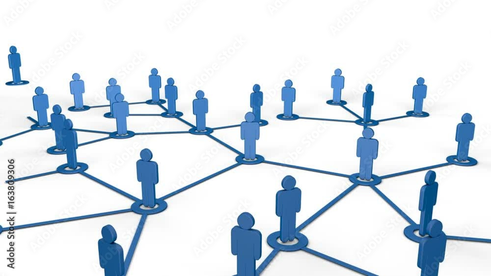 Social Media Network or Business Network of People Animation. Social Media Network or Business Network of People Animation.