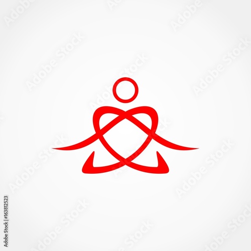 abstract heart kid logo