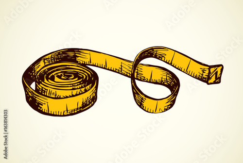 Measuring tape. Vector drawing