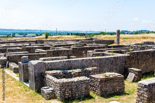 View of the archaeological site of Lucus Feroniae, near Rome, Italy photo