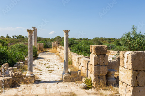 Ruins in the ancient city of Salamis, Northern Cyprus photo