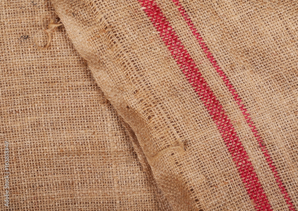 Jute, linen sack background and texture Jute, linen sack background and texture