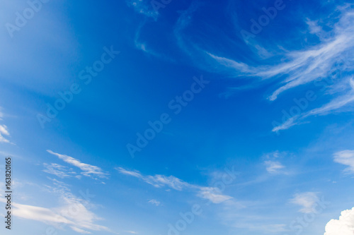 colorful dramatic sky with cloud at sunset