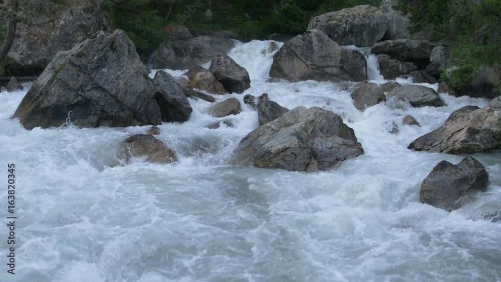 Scenic Mountain Waterfalls in Italian Alps. Scenic Mountain Waterfalls in Italian Alps.