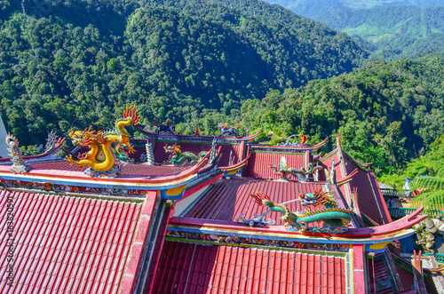 Traditional Chinese-Style Rooftops of Chin Swee Caves Temple on Genting Highlands photo