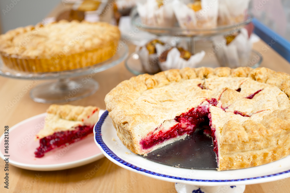 Fresh baked fruits pie  