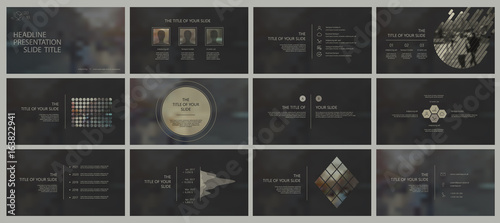 Elements for infographics on a dark background. Presentation templates. Use in presentation, flyer and leaflet, corporate report, marketing, advertising, annual report, banner.