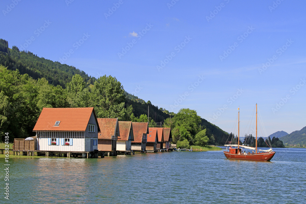 Bühl - Alpsee - Immenstadt - Bootshäuser - Sommer