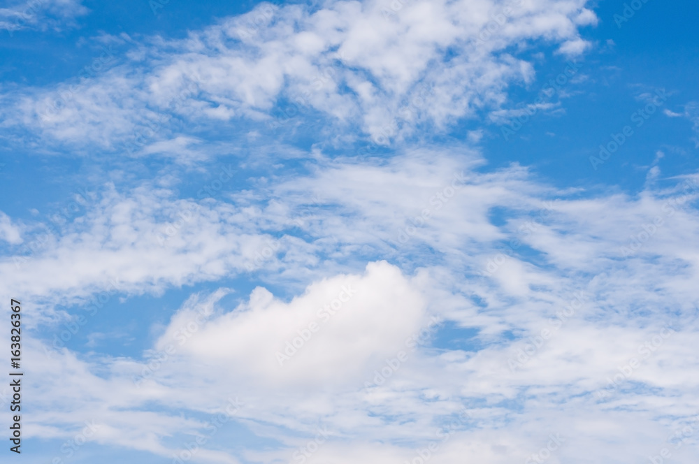 Blue sky with white flurry cloud. for background. Blue sky with white flurry cloud. for background.