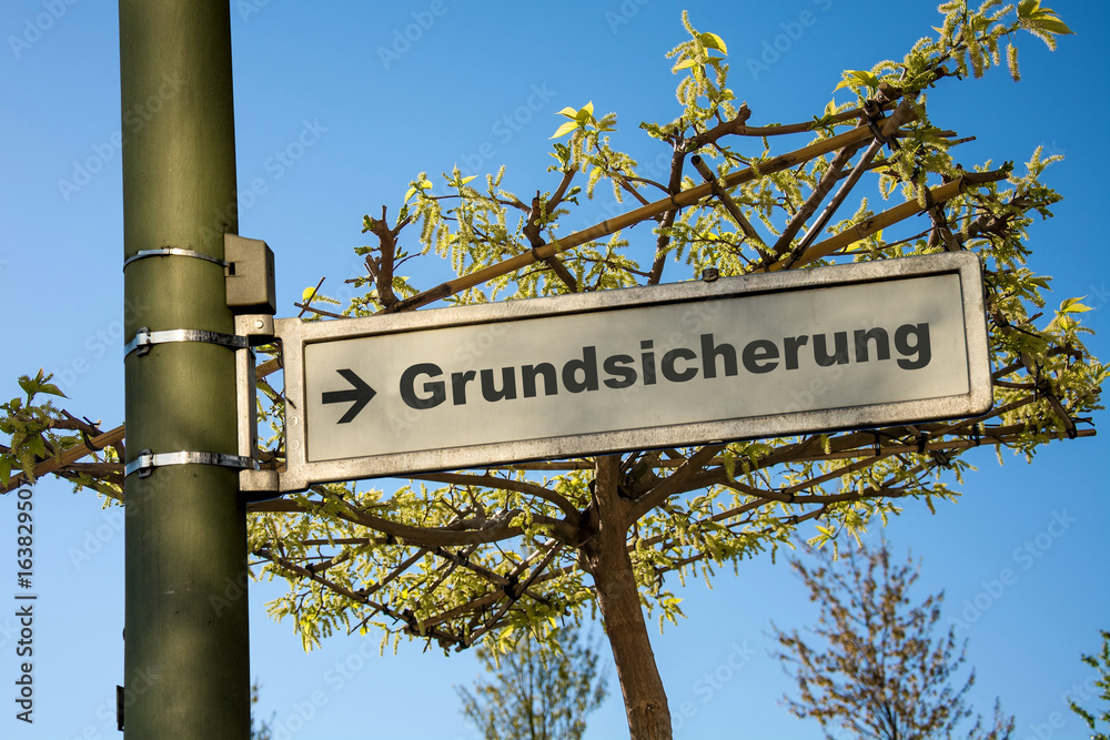 Fototapeta premium Schild 145 - Grundsicherung