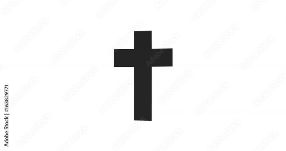 animation - 3d rotation loopable cross isolated on white background. animation - 3d rotation loopable cross isolated on white background.