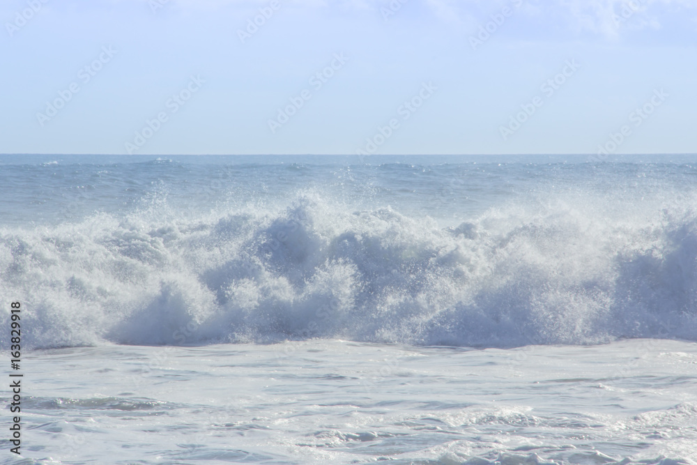 The beautiful big wave in bali island. The beautiful big wave in bali island.