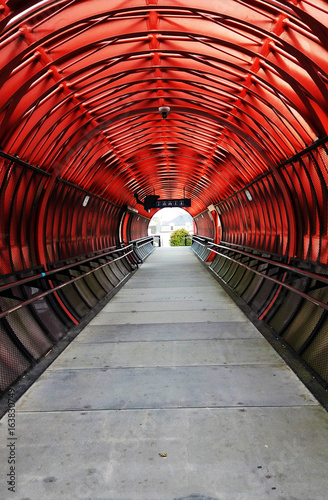 Tunnel rouge de la gare en Vend  e