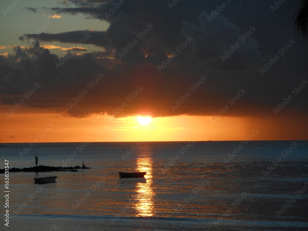 Coucher du soleil - Monchoisy - Ile Maurice