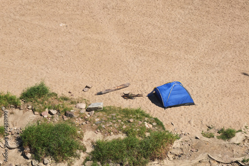 Lonely tent on the beach