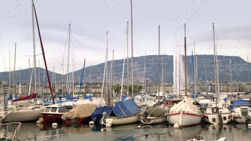 Geneva Cityscape and the Lake Geneva Marina