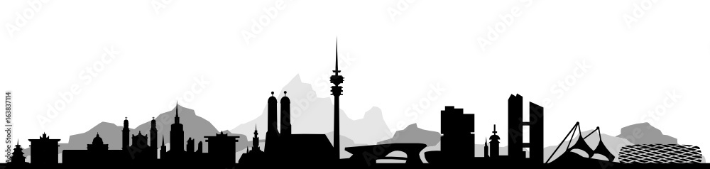 Naklejka premium Panoramę gór Monachium