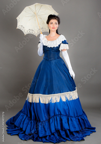 Victorian Woman with Umbrella